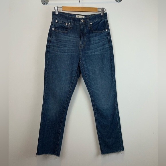Madewell The High-Rise Slim BoyJean 26 Fray ankle - Picture 3 of 11